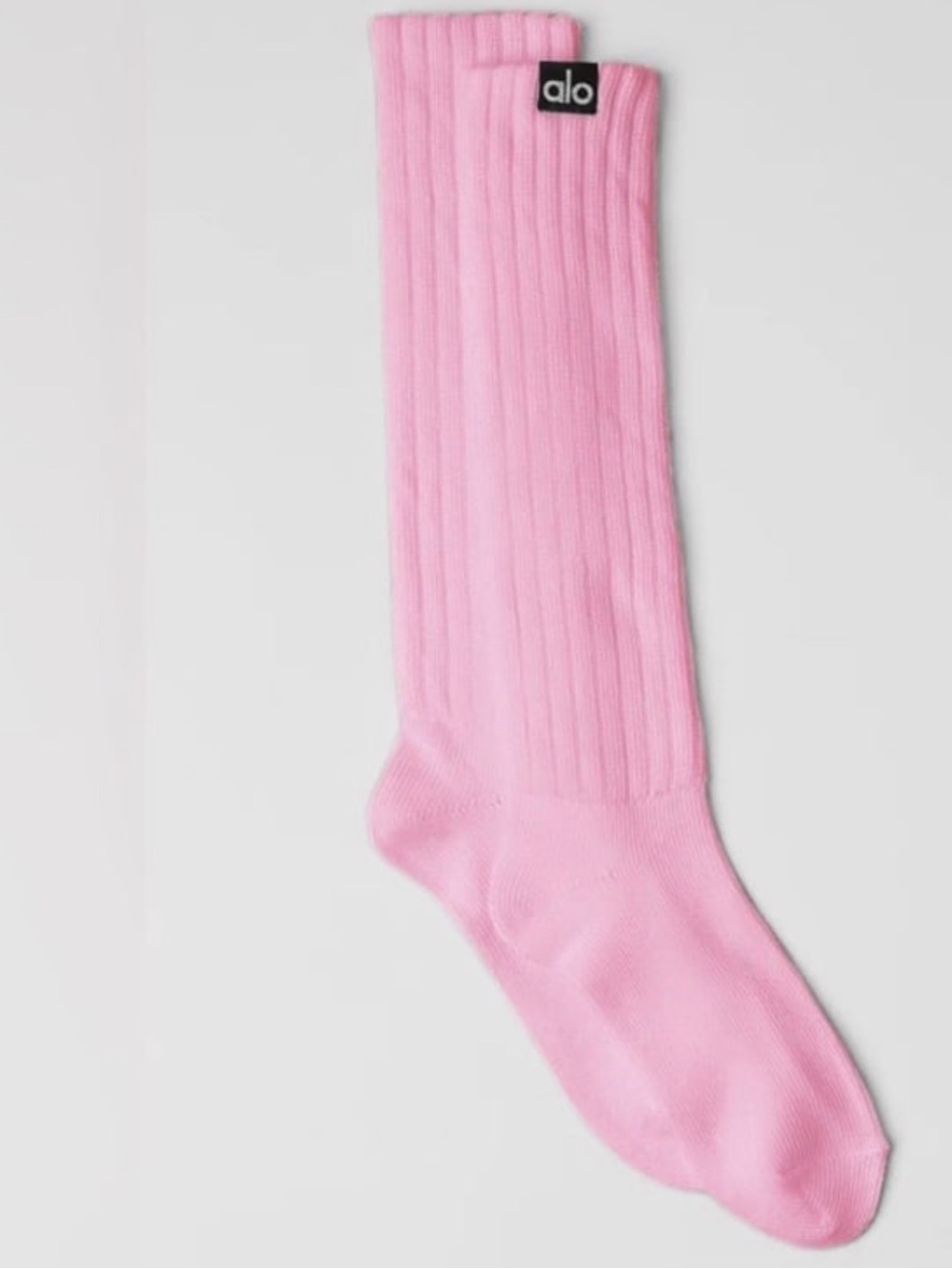 Alo Yoga Unisex Scrunch Socks in the color "Sweet Pink”